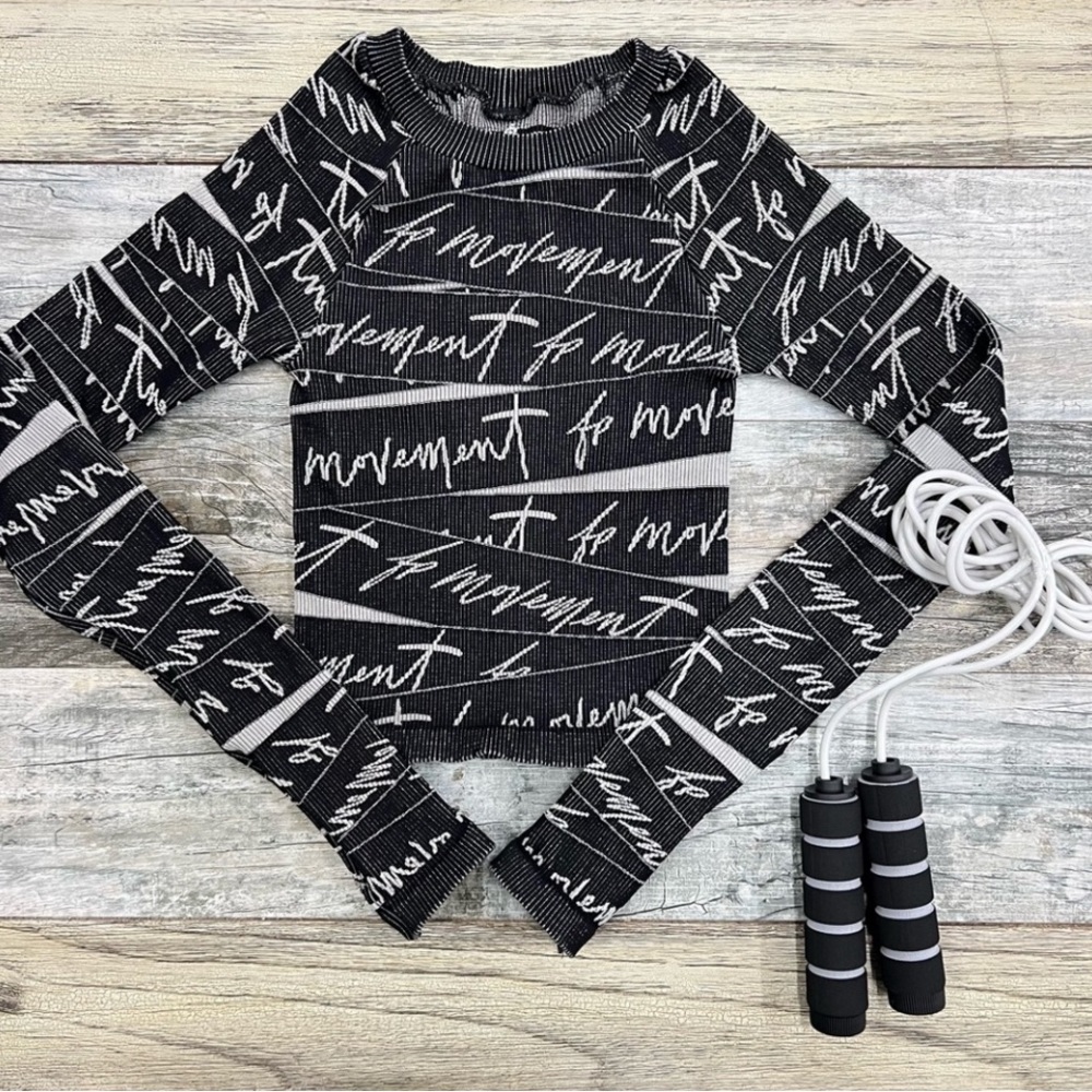 Free People long sleeve graphic top.